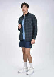 Bench x Kim Soo Hyun Men's Checkered Long Sleeve Polo