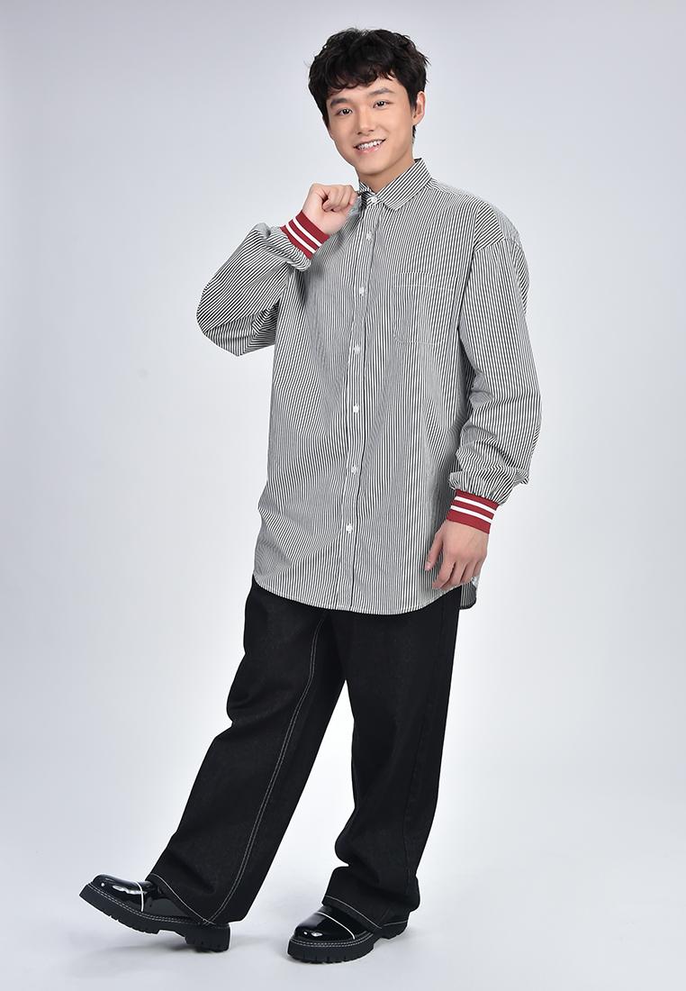 Men's Pinstripe Long Sleeve Shirt
