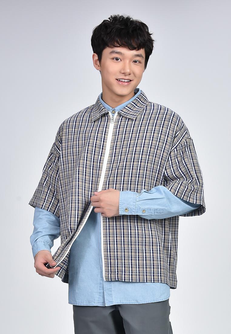 Men's Checkered Short Sleeve Shirt