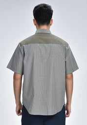 Men's Checkered Short Sleeves Polo