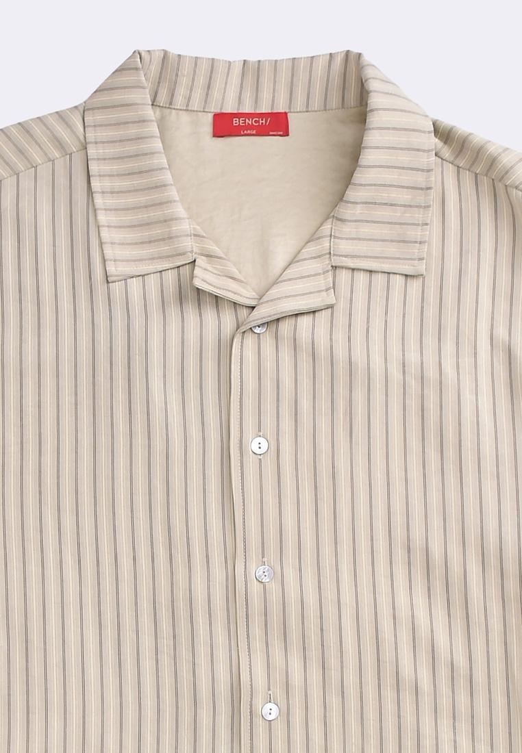 Men's Striped Short Sleeve Button Shirt