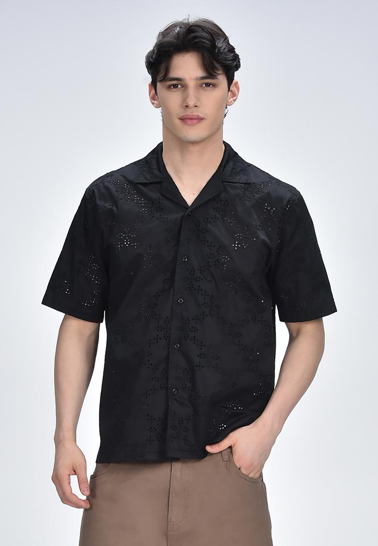 Men's Eyelet Woven Shirt