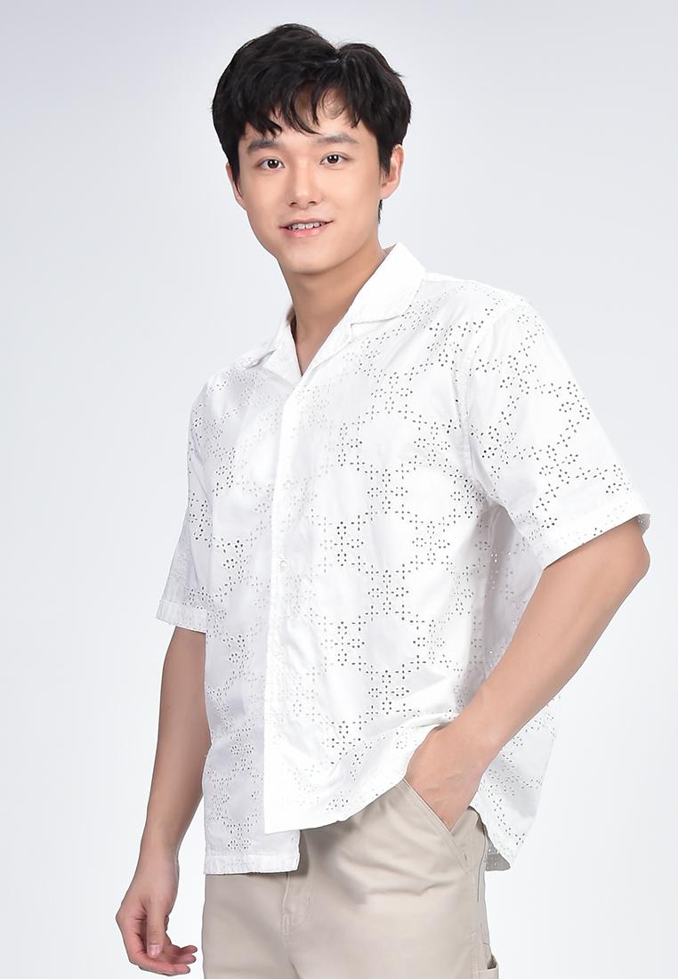 Men's Eyelet Woven Shirt
