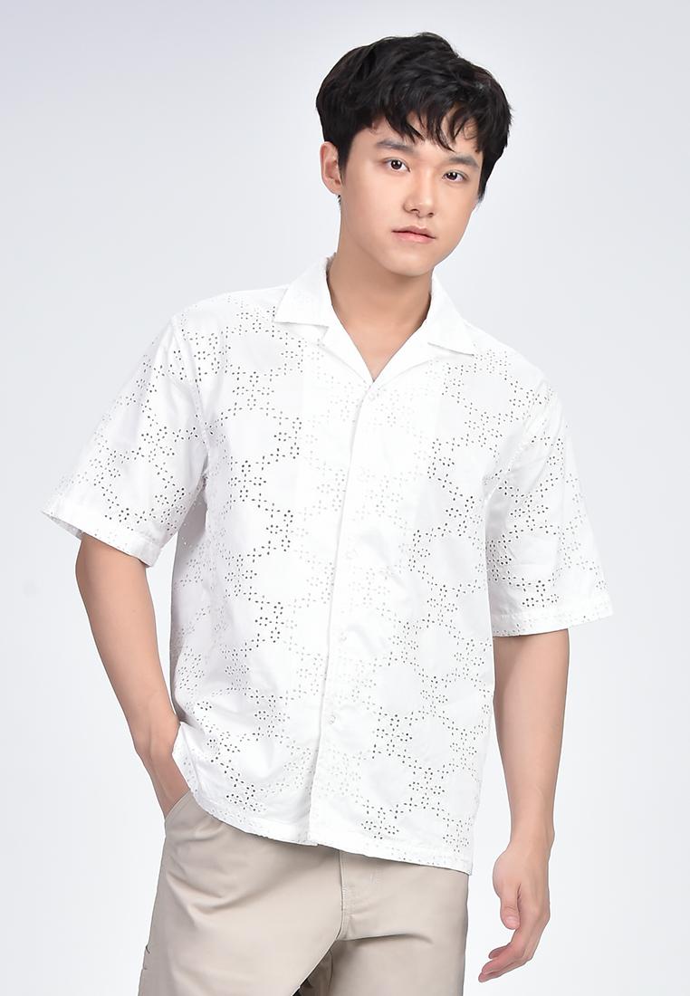 Men's Eyelet Woven Shirt