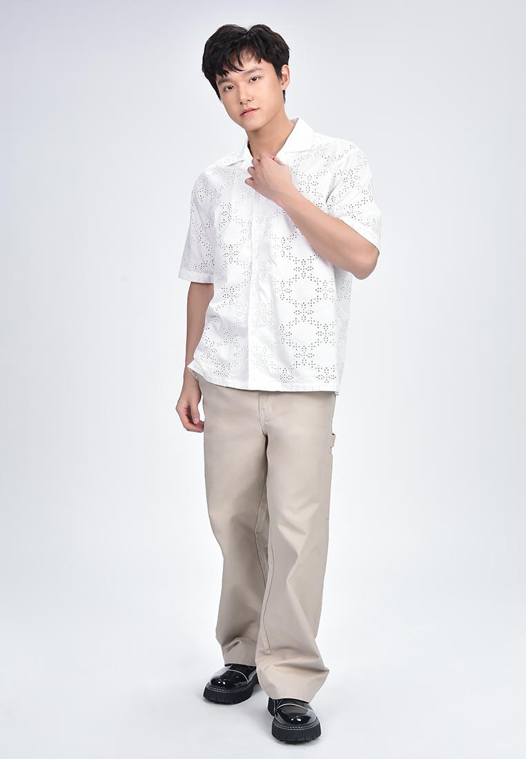 Men's Eyelet Woven Shirt