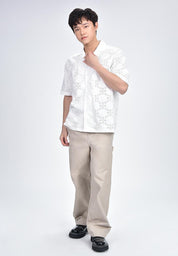 Men's Eyelet Woven Shirt