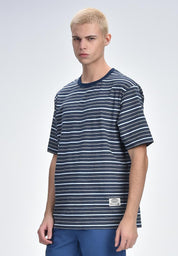 Men's Round Neck Striped Tee
