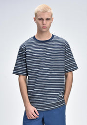 Men's Round Neck Striped Tee