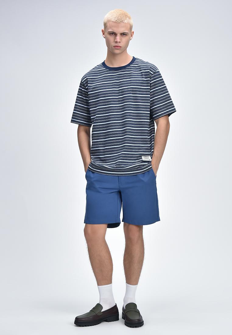 Men's Round Neck Striped Tee