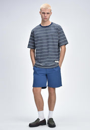 Men's Round Neck Striped Tee