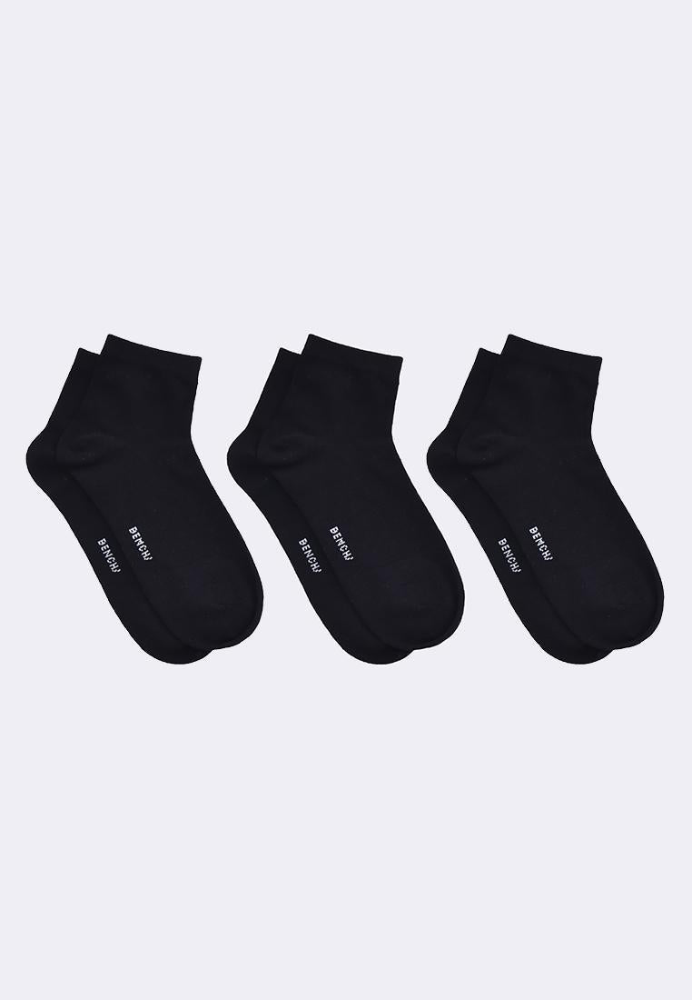 Women's 3-in-1 Pack Half-Terry Basic Ped Socks