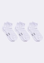 Women's 3-in-1 Pack Half-Terry Basic Ped Socks