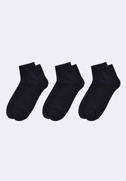 Men's 3-in-1 Pack Half Terry Basic Ped Socks