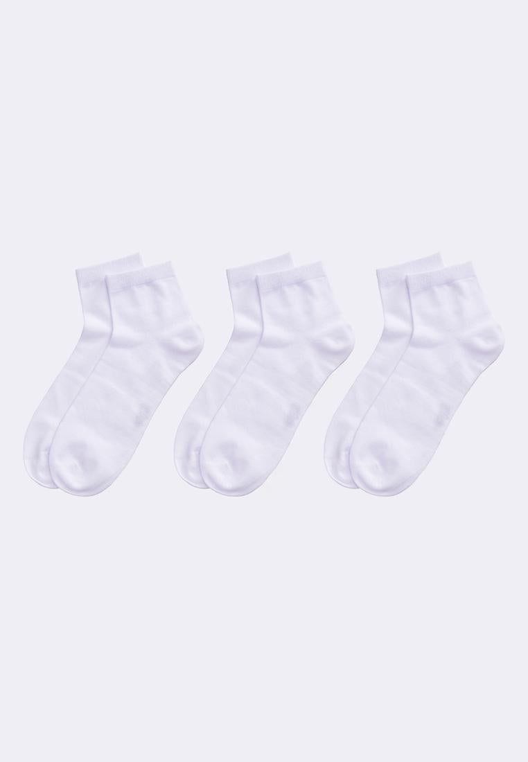 Men's 3-in-1 Pack Half Terry Basic Ped Socks