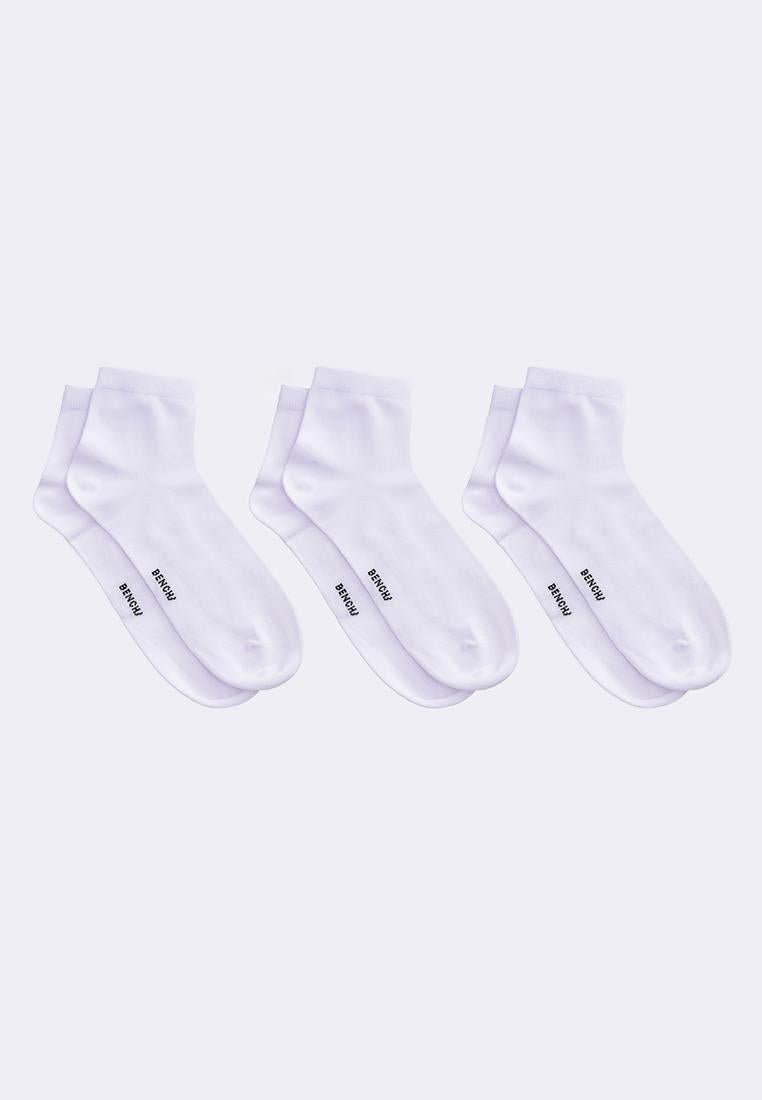 Men's 3-in-1 Pack Half Terry Basic Ped Socks