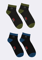 Men's 2-in-1 Pack Casual Ankle Socks