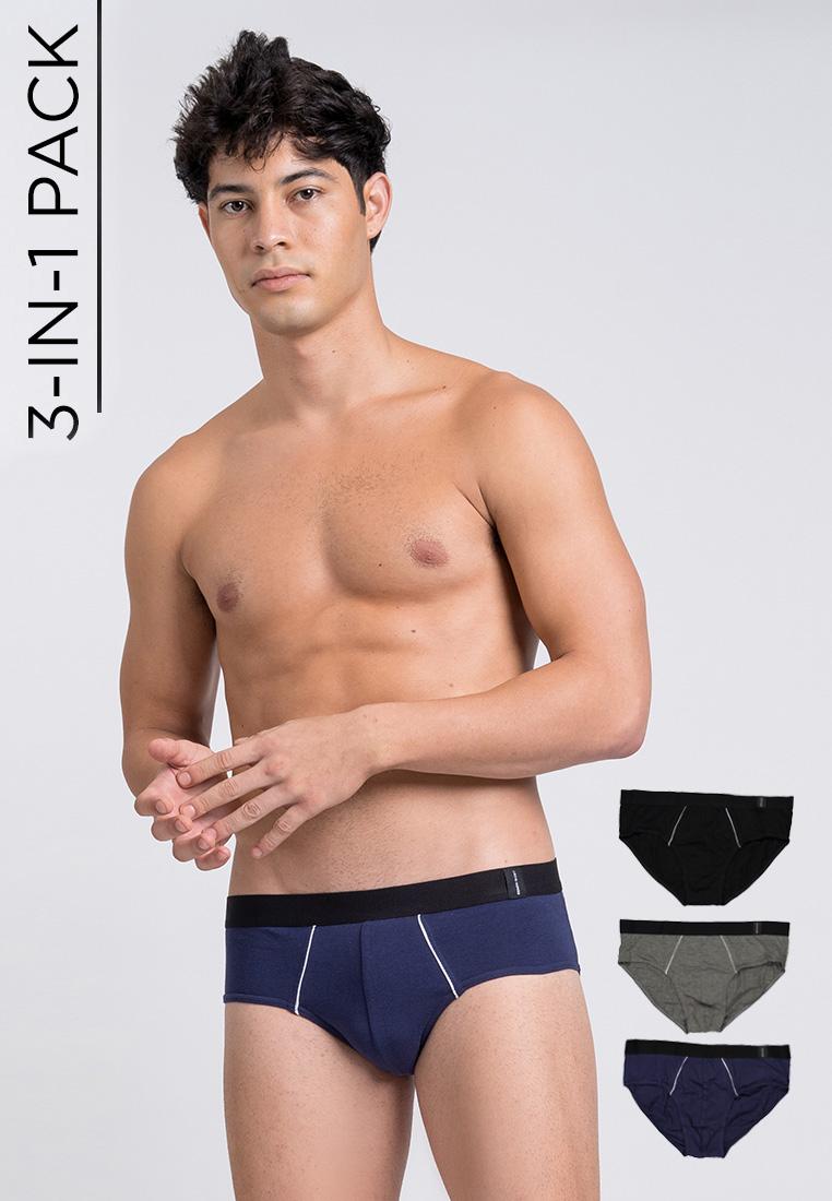 Men's 3-in-1 Pack Hipster Brief