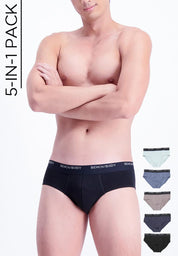 Men's 5-in-1 Pack Hipster Brief
