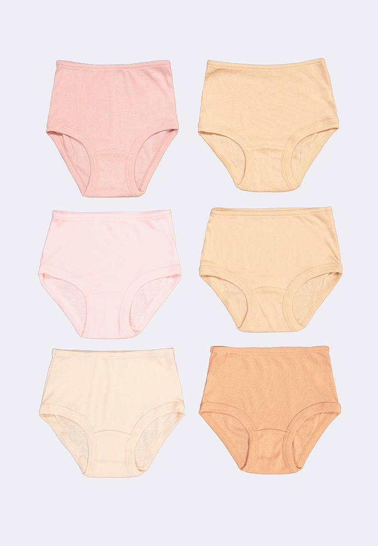 Women's 6-in-1 Pack Mid Rise Hipster Panty