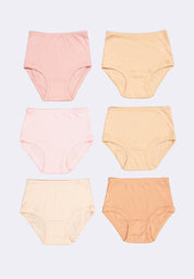 Women's 6-in-1 Pack Mid Rise Hipster Panty