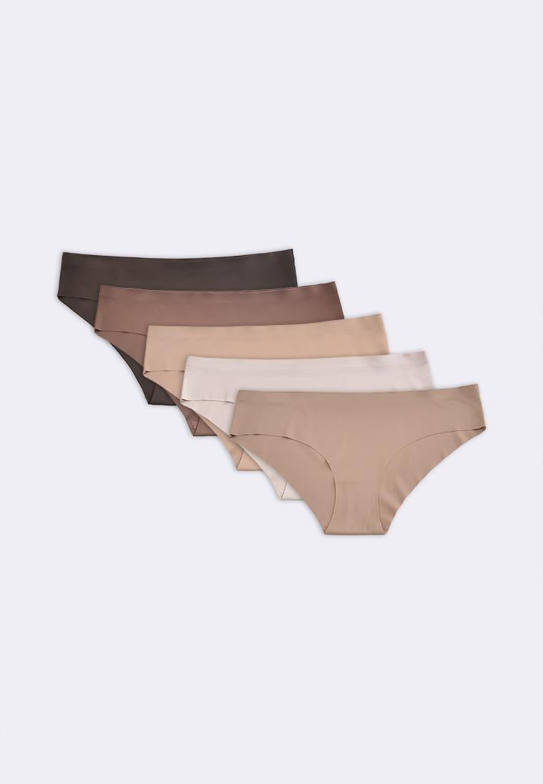 Women's 5-in-1 Pack Seamless Low Rise Bikini Panty