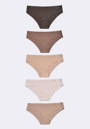 Women's 5-in-1 Pack Seamless Low Rise Bikini Panty
