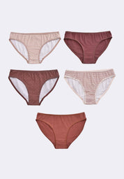 Women's 5-in-1 Pack Low Rise Bikini Panty