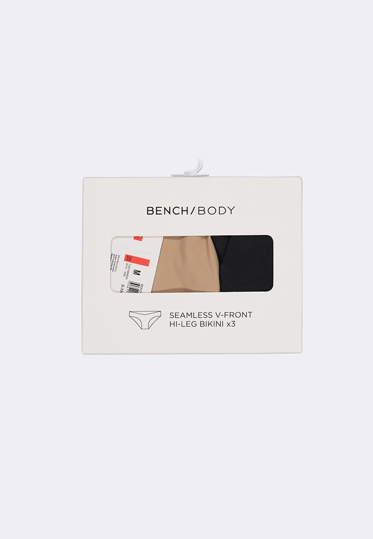 Women's 3-In-1 Pack Seamless V-Front Hi-Leg Bikini Panty