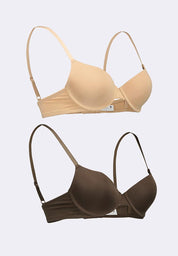 Women's 2-in-1 Pack Wired Push Up Bra