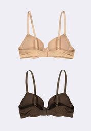 Women's 2-in-1 Pack Wired Push Up Bra