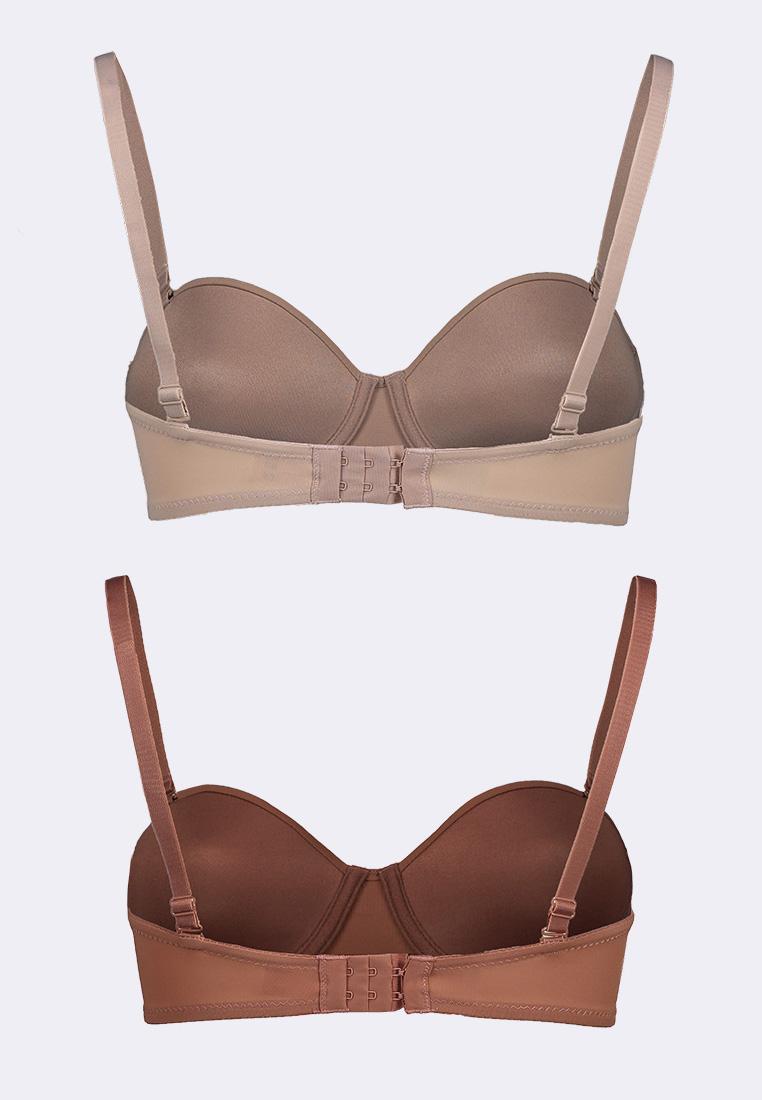 Women's 2-in-1 Pack Strapless Push Up Bra