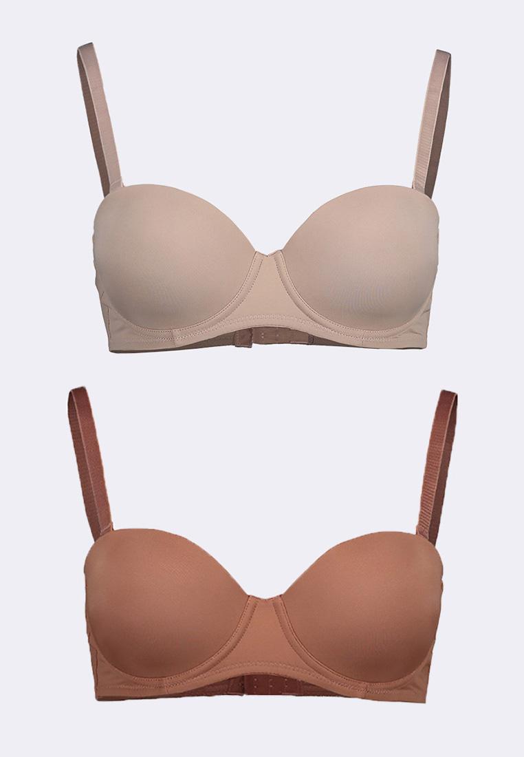 Women's 2-in-1 Pack Strapless Push Up Bra