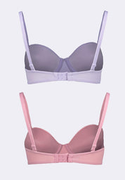 Women's 2-in-1 Pack Strapless Push Up Bra