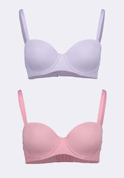 Women's 2-in-1 Pack Strapless Push Up Bra