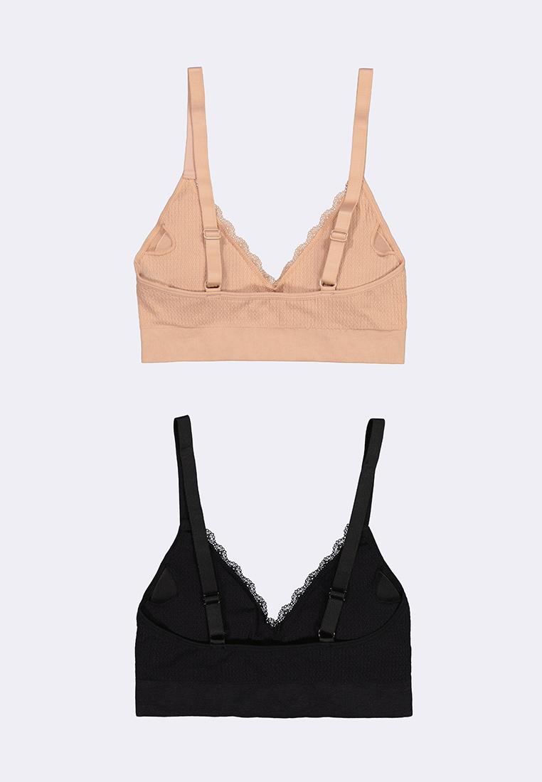 Women's 2-in-1 Pack Seamless V-Neck Bralette