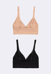 Women's 2-in-1 Pack Seamless V-Neck Bralette