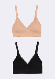 Women's 2-in-1 Pack Seamless V-Neck Bralette