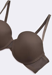Women's 2-In-1 Demi Cup Strapless Bra