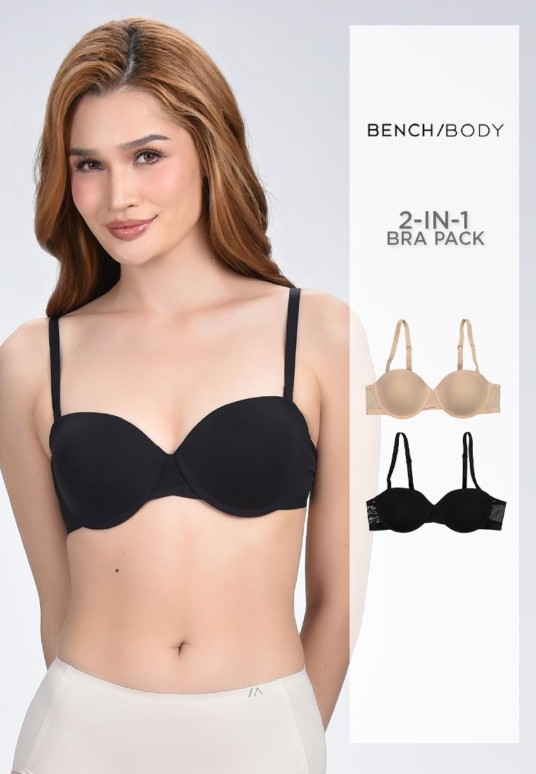 Women's 2-In-1 Demi Cup Strapless Bra