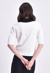 Women's Flat Knit Collared T-Shirt