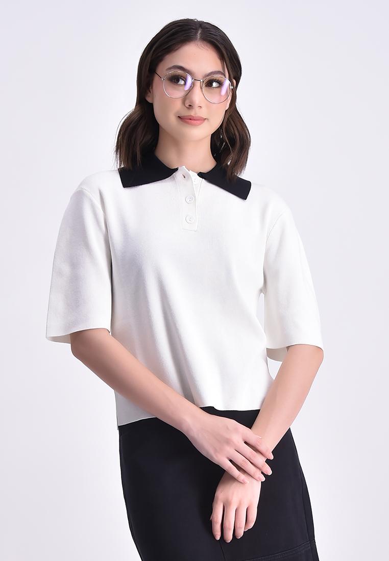 Women's Flat Knit Collared T-Shirt