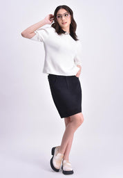 Women's Flat Knit Collared T-Shirt