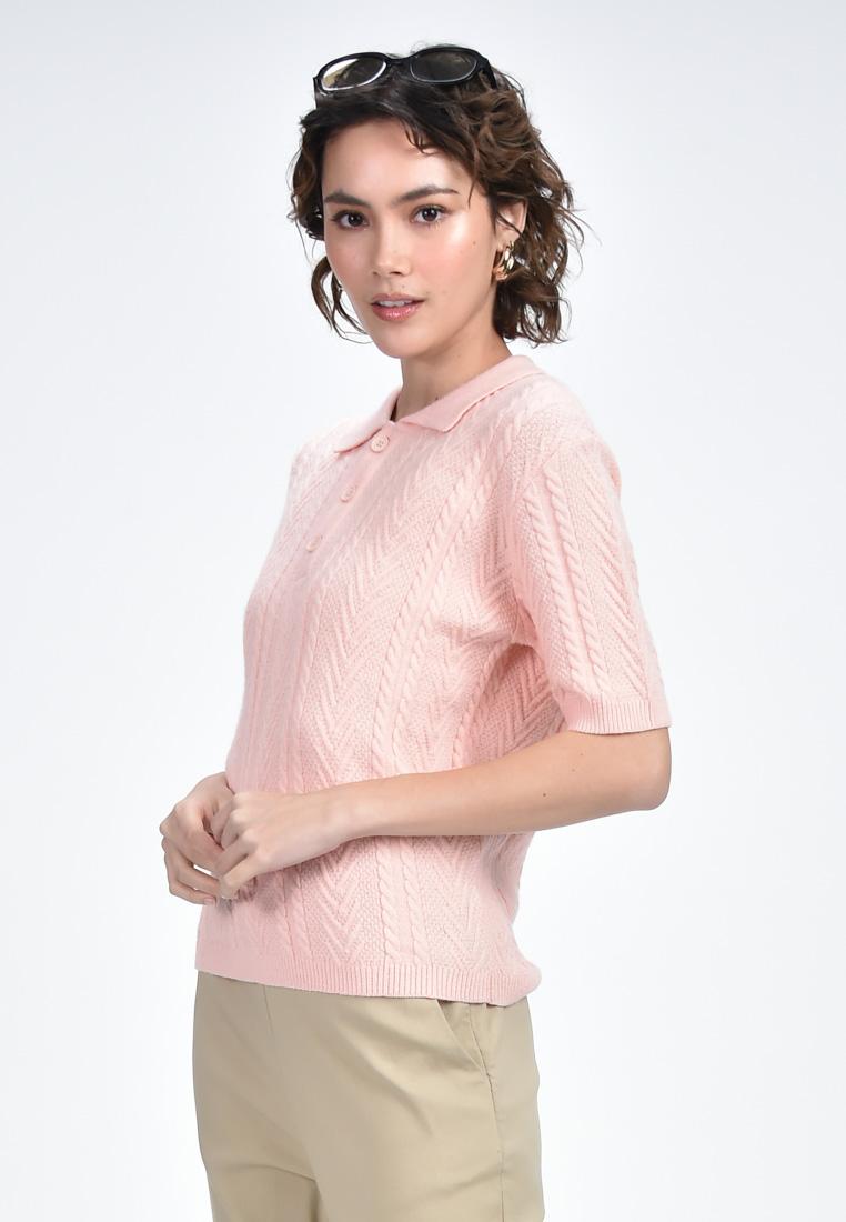 Women's Flat Knit Collared T-Shirt