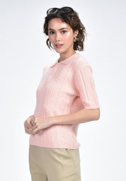 Women's Flat Knit Collared T-Shirt