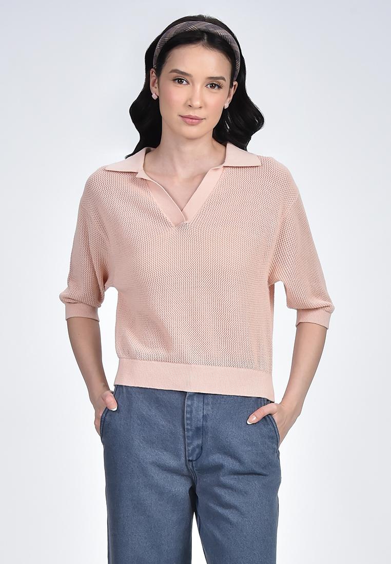 Women's Knitted Collared Tee