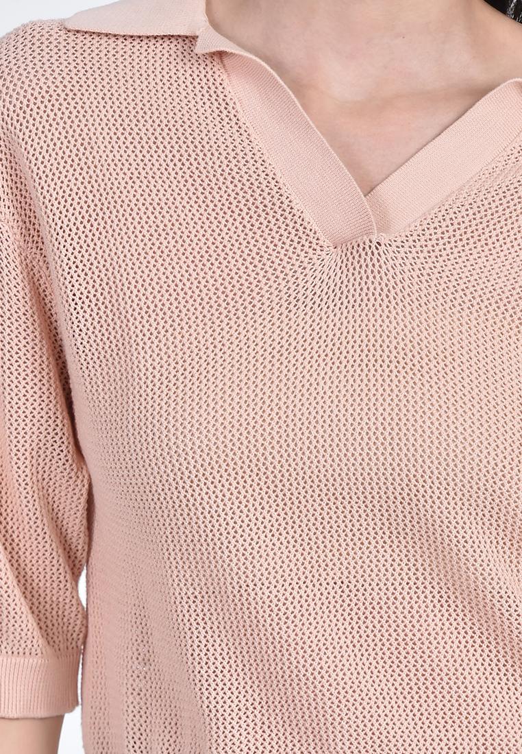 Women's Knitted Collared Tee