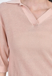 Women's Knitted Collared Tee