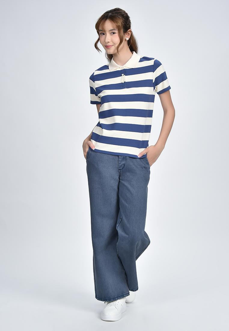 Women's Stripe Collared Shirt