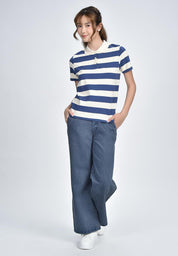 Women's Stripe Collared Shirt
