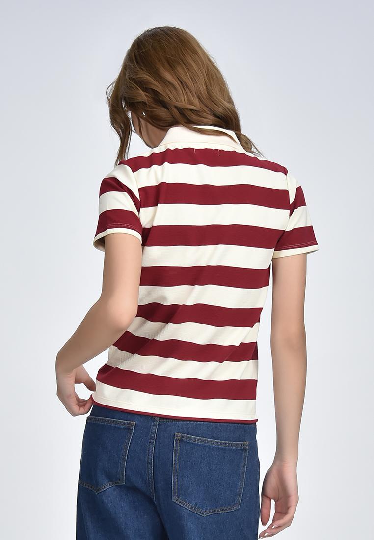 Women's Stripe Collared Shirt